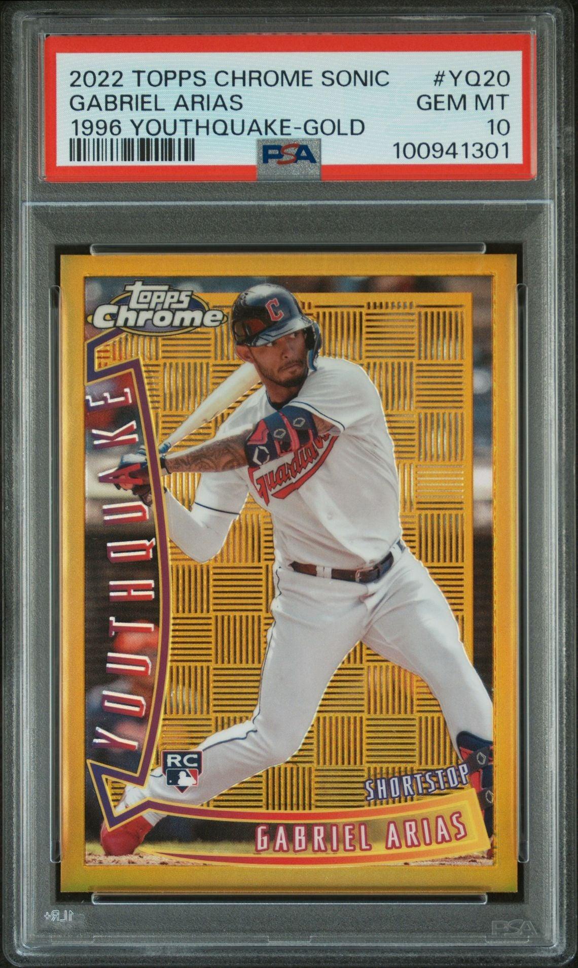 2022 Topps Chrome Sonic 1996 Youthquake Gold #YQ-20 Gabriel Arias Rookie PSA 10 - LoCo Collectables