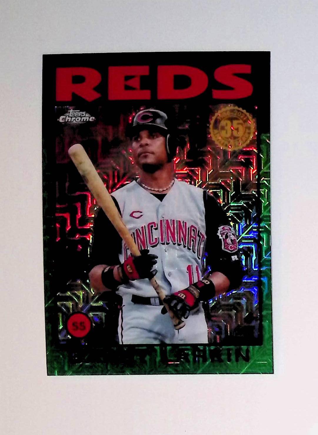 2021 Topps 1986 Topps #86TC-5 Barry Larkin Silver Pack Chrome Green Refractor - LoCo Collectables