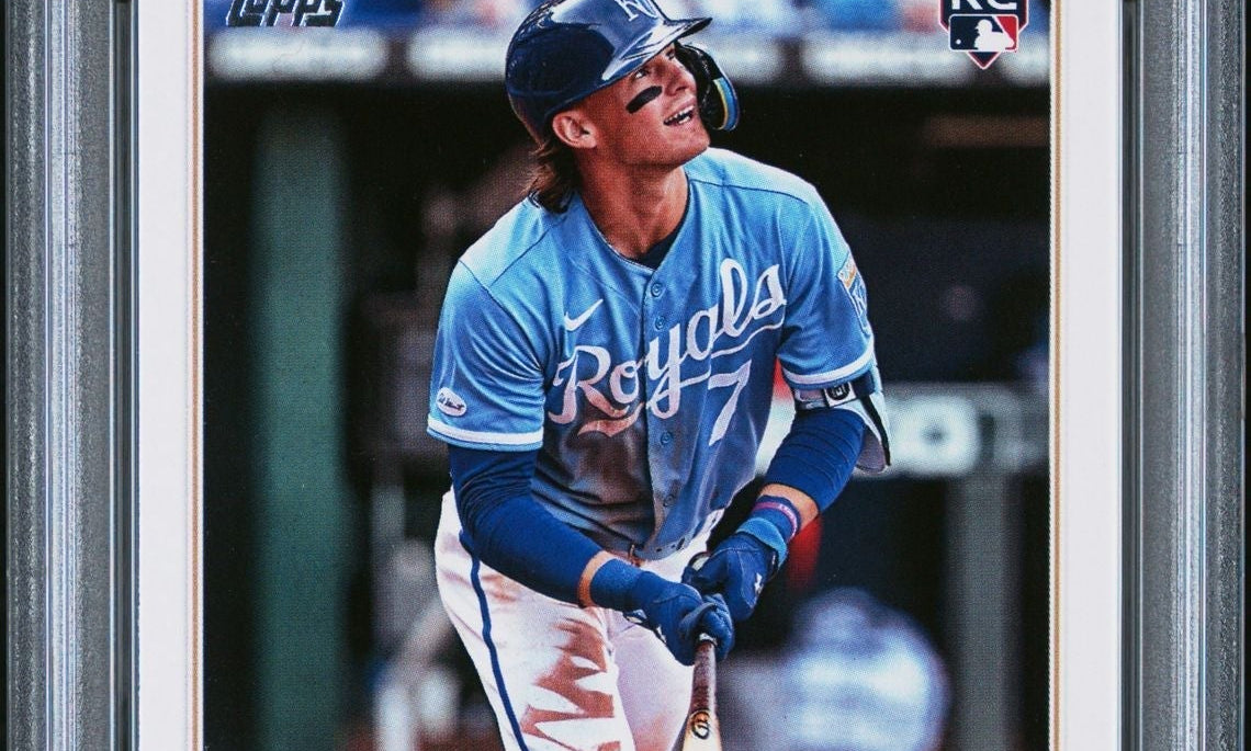 2022 Topps Update Bobby Witt Jr. rookie card graded PSA 10, Kansas City Royals, baseball card