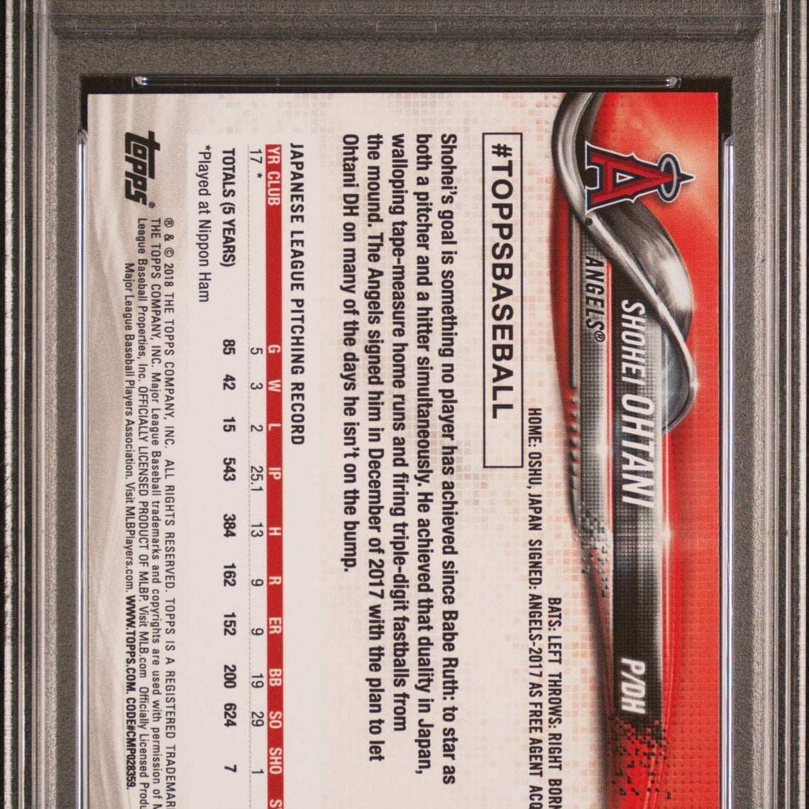 Shohei Ohtani 2018 Topps #700 (Rookie Card) PSA 10 GEM MINT - LoCo Collectables