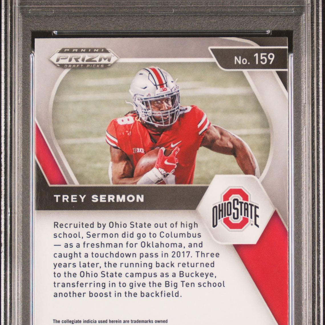 2021 Panini Prizm Draft Picks #159 Trey Sermon Rookie PSA 10 GEM MINT - LoCo Collectables