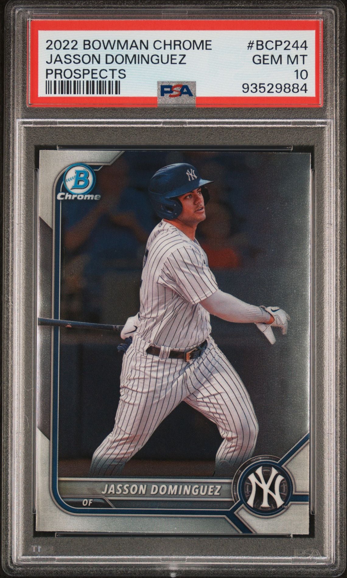 Jasson Dominguez 2022 Bowman Chrome Prospects #BCP-244 PSA 10 GEM MINT - LoCo Collectables