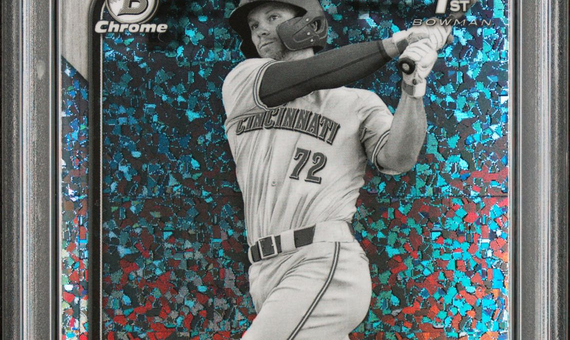 Matt McLain 2022 Bowman Chrome Prospects Black and White Mini-Diamond Refractors #BCP-245 (1st Bowman) PSA 10 GEM MINT - LoCo Collectables