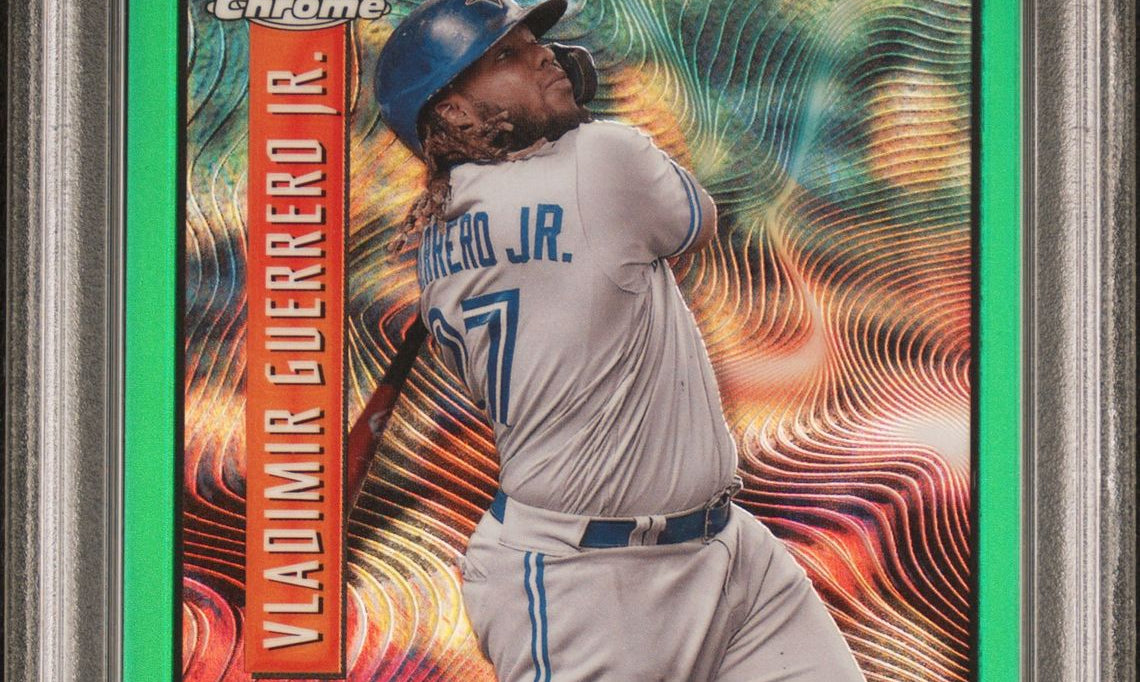 Vladimir Guerrero Jr 2022 Topps Chrome Sonic Expose Green Refractor #EX-12 65/99 PSA 9 MINT - LoCo Collectables