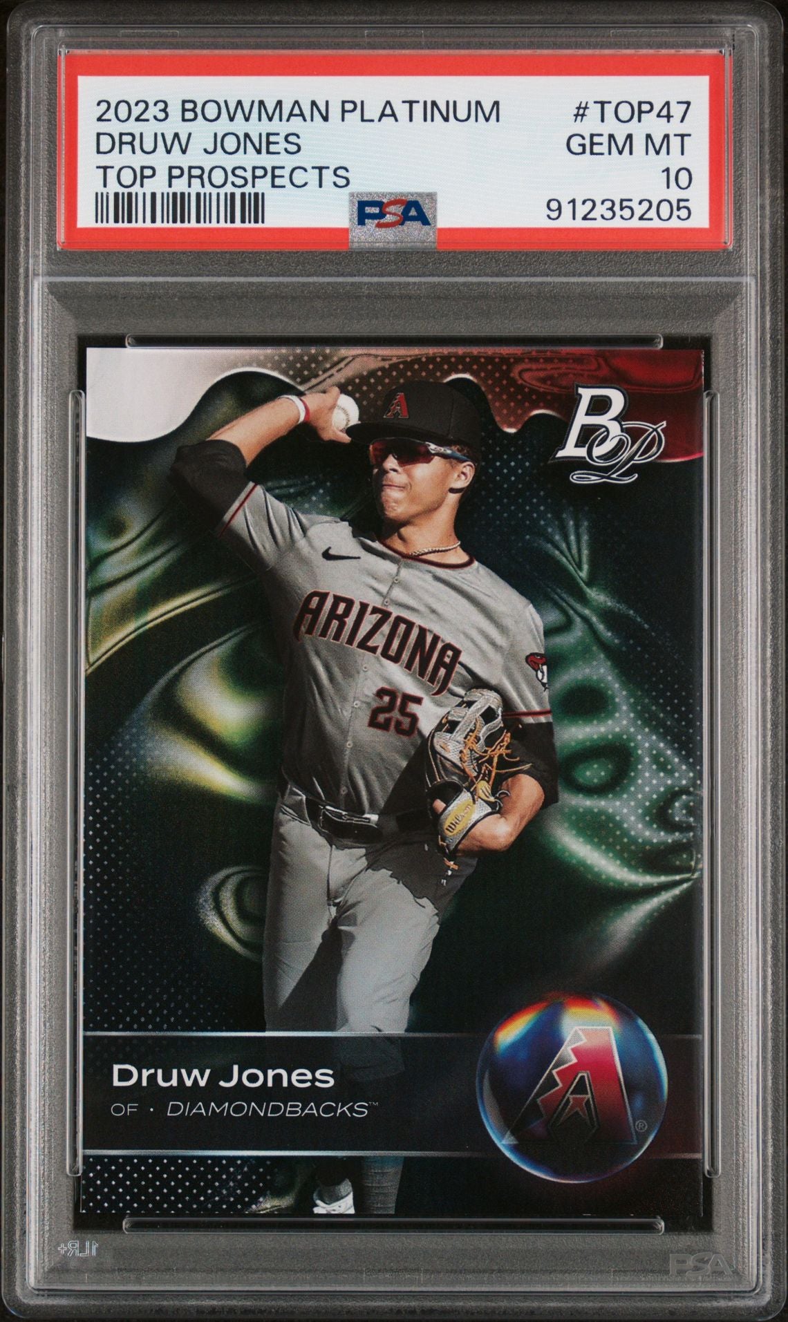 Druw Jones 2023 Bowman Platinum Top Prospects #TOP-47 PSA 10 GEM MINT - LoCo Collectables