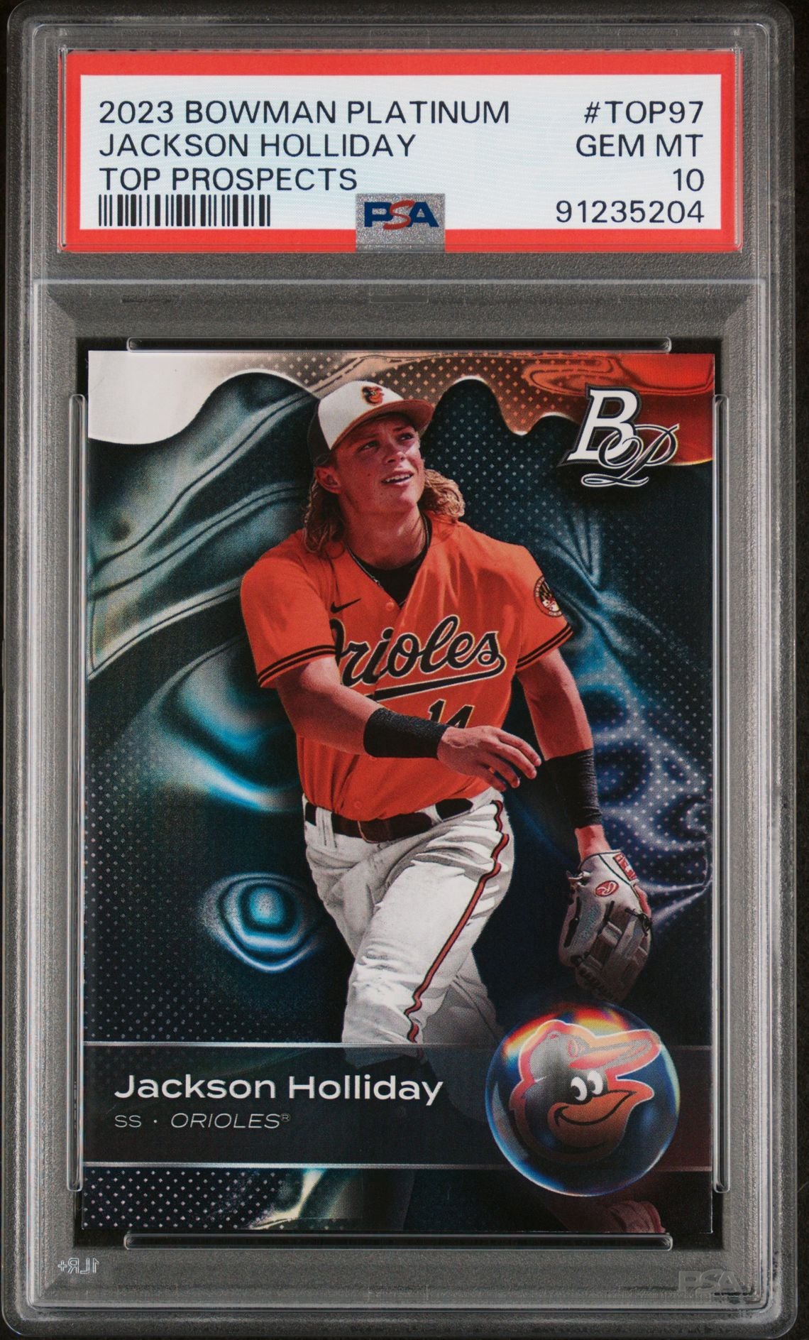 Jackson Holliday 2023 Bowman Platinum Top Prospects TOP-97 PSA 10 MINT - LoCo Collectables