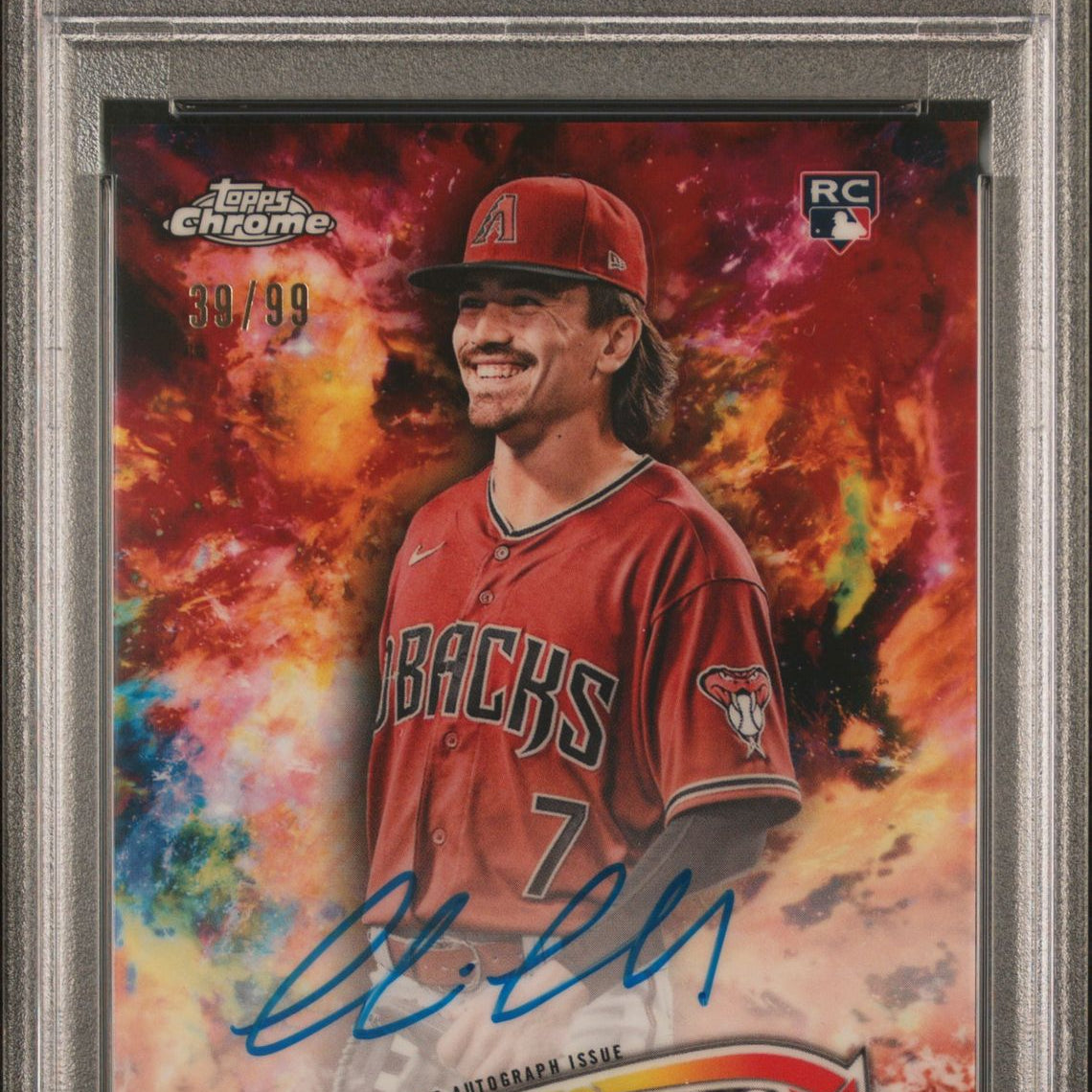 Corbin Carroll 2023 Topps Chrome Logofractor Future Stars Autographs #FSA-CC (Rookie Card) 39/99 PSA 9 MINT - LoCo Collectables