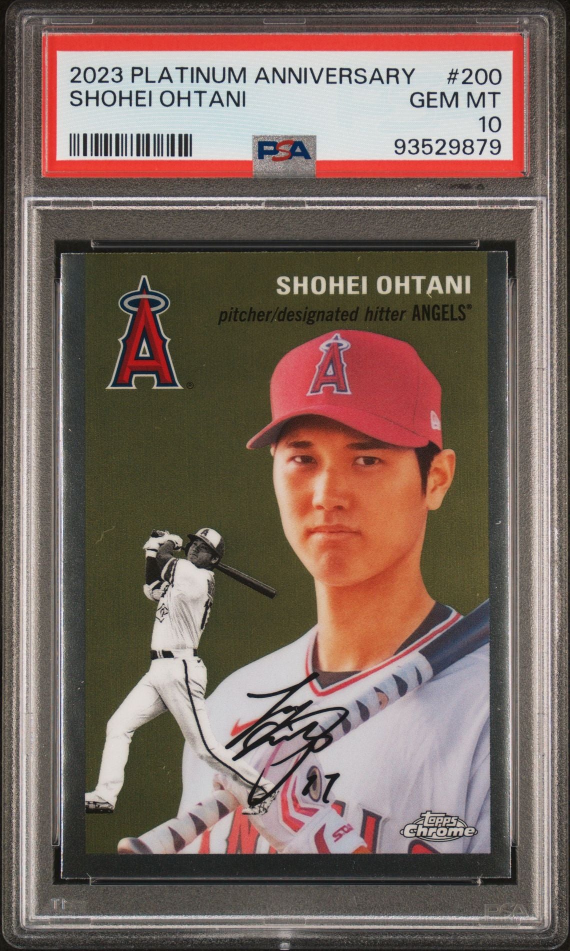 Shohei Ohtani 2023 Topps Chrome Platinum Anniversary #200 PSA 10 GEM MINT - LoCo Collectables