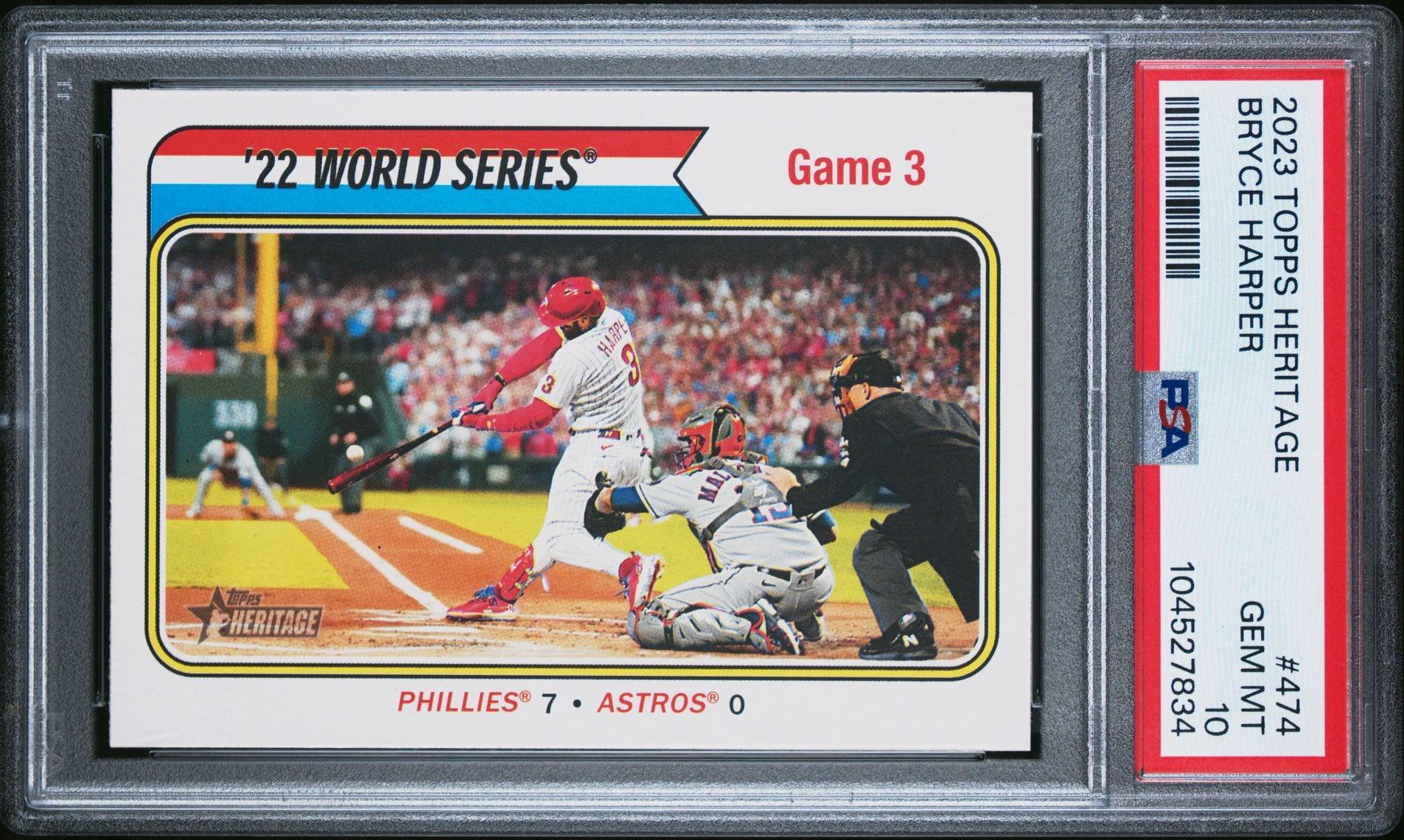 2023 Topps Heritage #474 Bryce Harper SP PSA 10 - LoCo Collectables