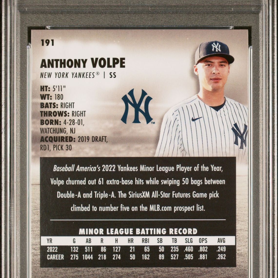 Anthony Volpe 2023 Topps Stadium Club #191 (Rookie Card) PSA 10 GEM MINT - LoCo Collectables