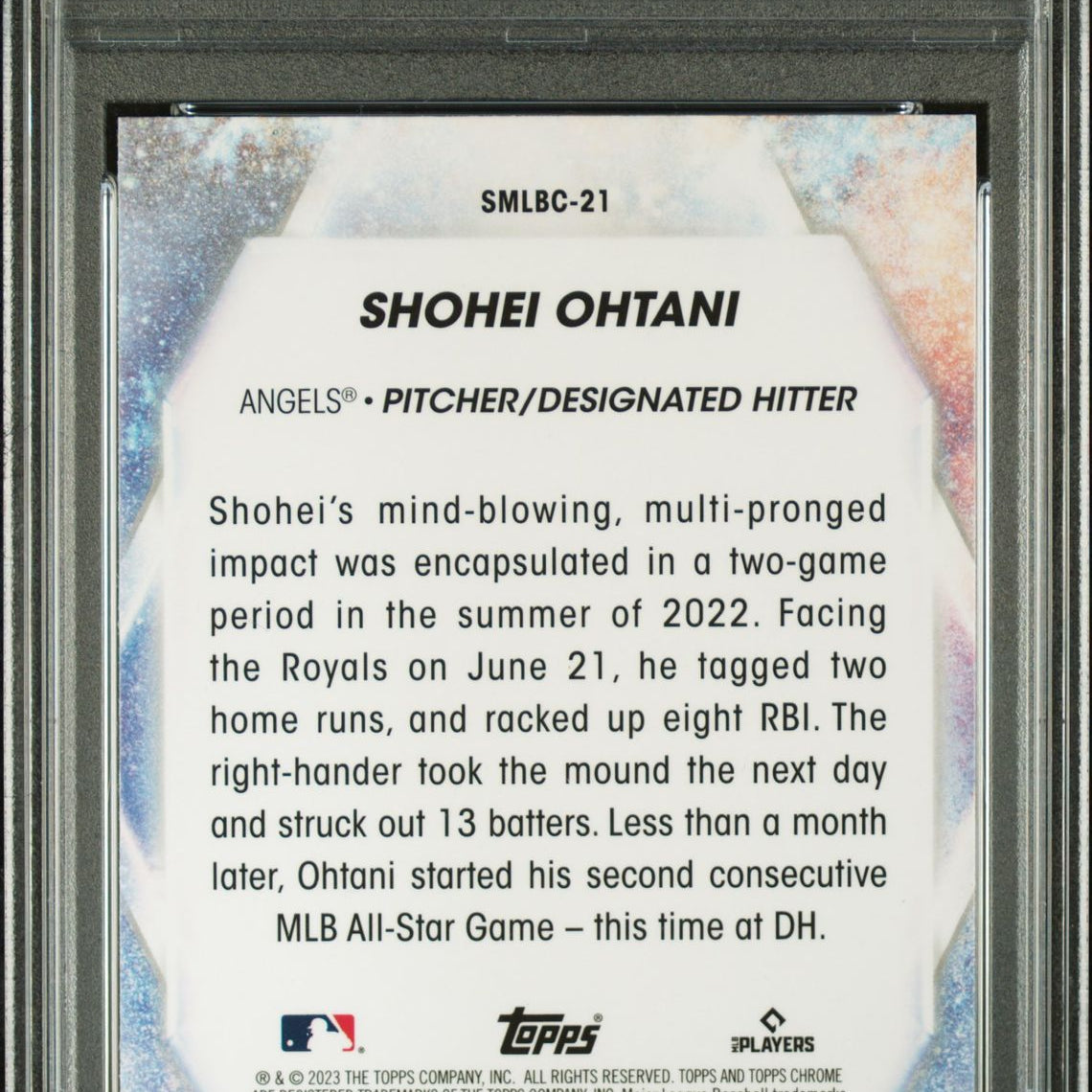 2023 Topps Stars of MLB Chrome #SMLBC-21 Shohei Ohtani PSA 10 - LoCo Collectables