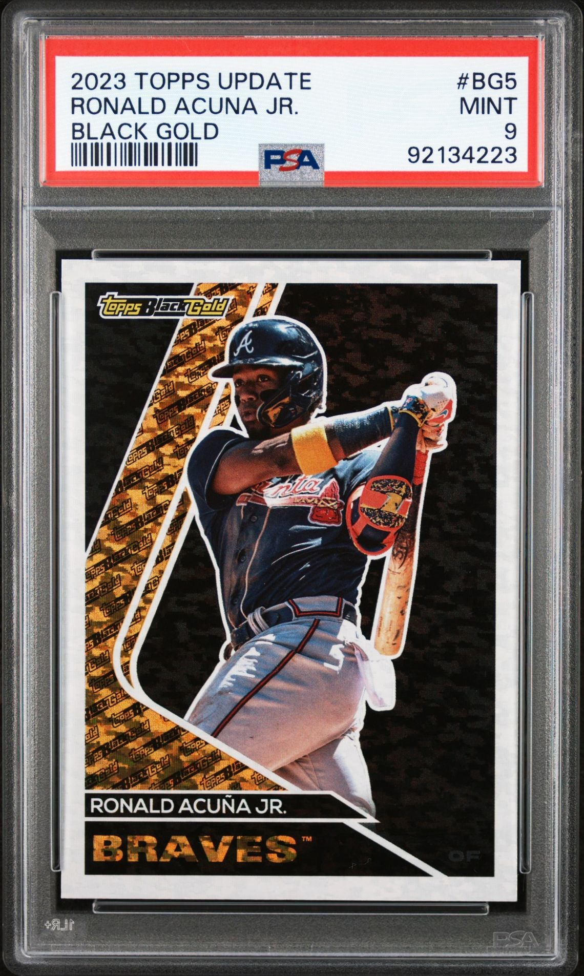 Ronald Acuna Jr 2023 Topps Update Black Gold #BG-5 PSA 9 MINT - LoCo Collectables