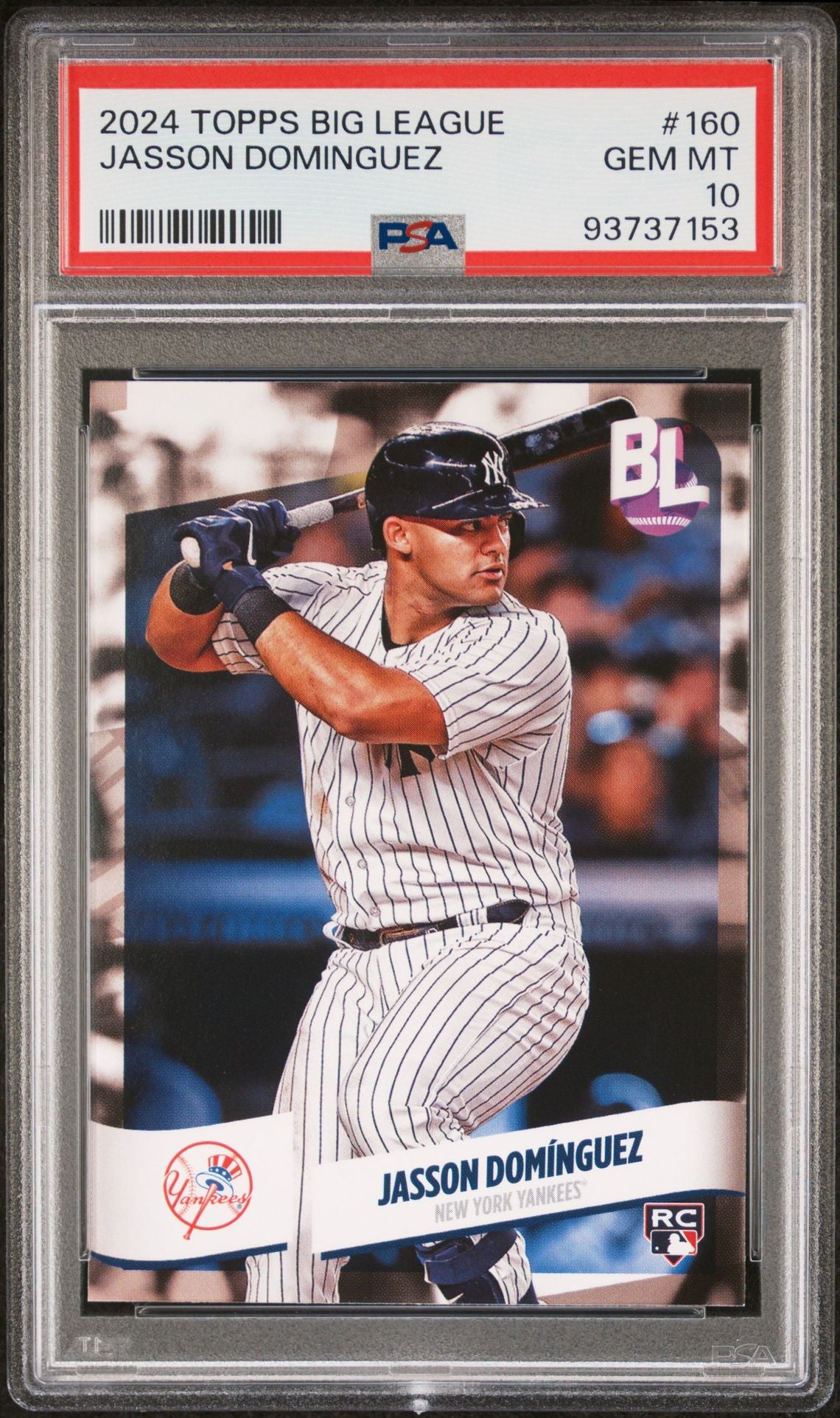 Jasson Dominguez 2024 Topps Big League #160 (Rookie Card) PSA 10 GEM MINT - LoCo Collectables