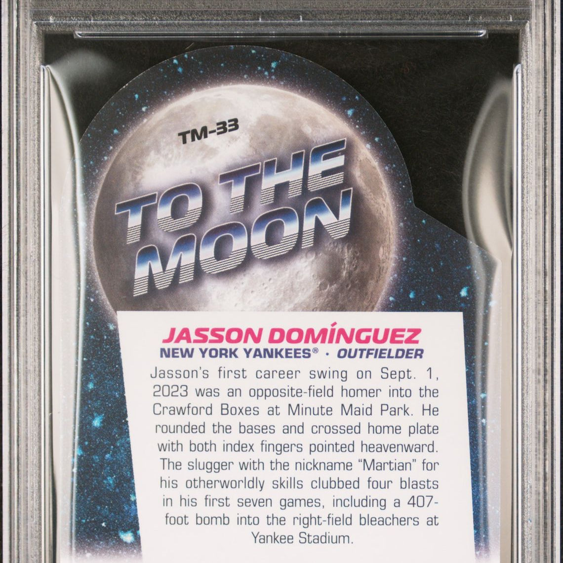 Jasson Dominguez 2024 Topps Big League To the Moon #TM-33 (Rookie Card) PSA 10 GEM MINT - LoCo Collectables