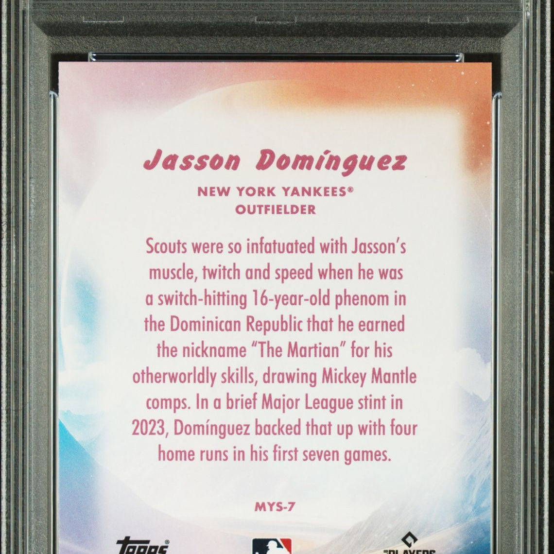 2024 Topps Update Mystical #MYS-7 Jasson Dominguez Rookie PSA 10 - LoCo Collectables