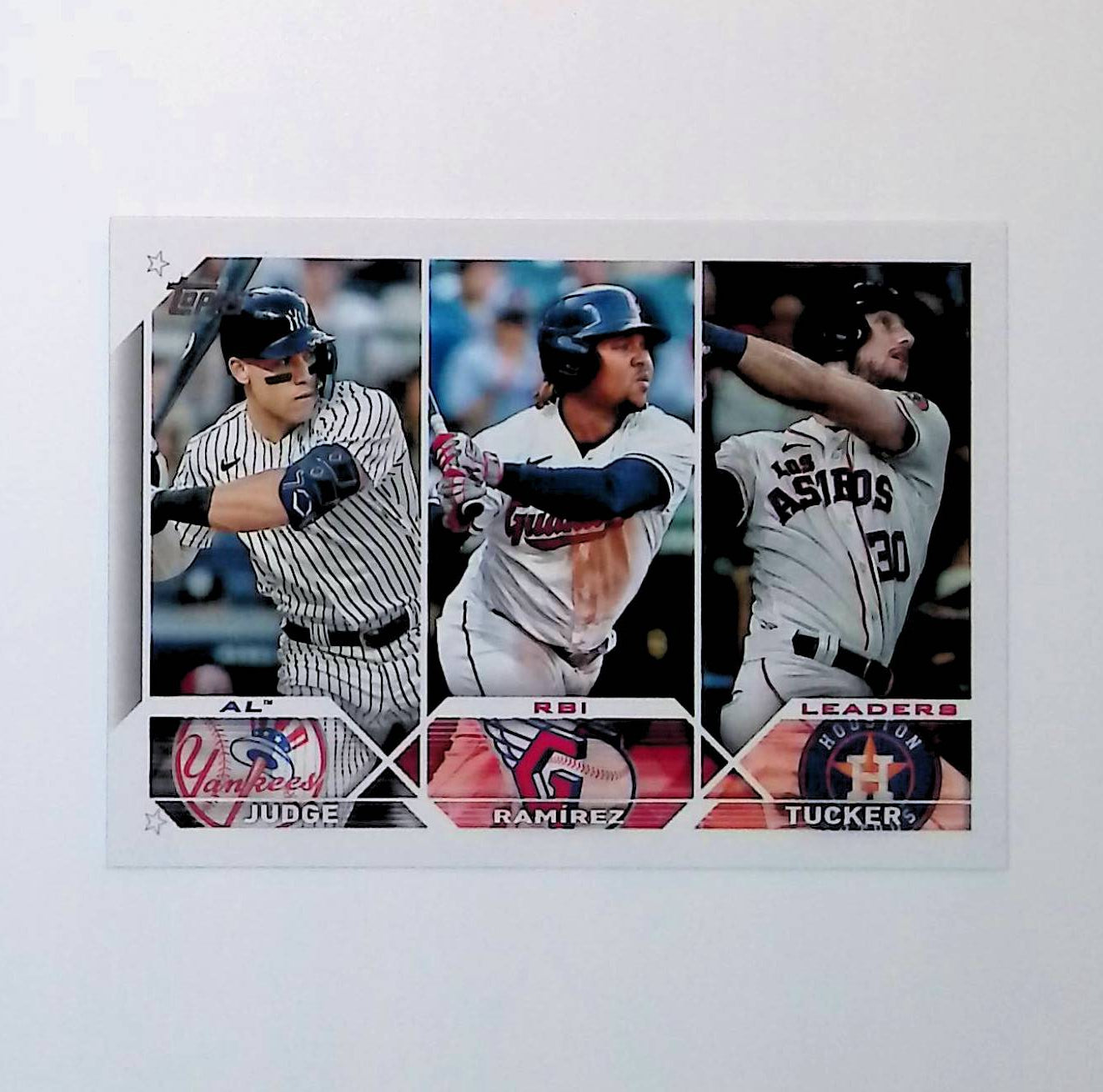 Aaron Judge, Jose Ramirez, Kyle Tucker "2022 AL Runs Batted In Leaders" 2023 Topps #241 - LoCo Collectables