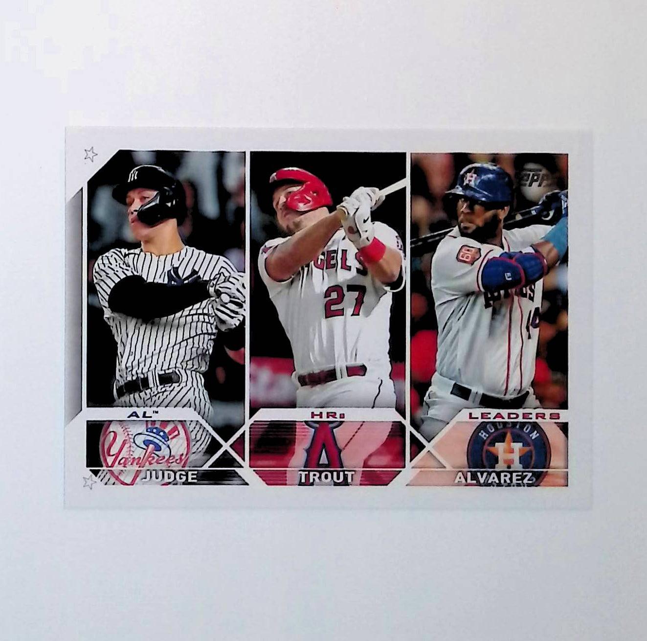 2023 Topps #246 Aaron Judge Mike Trout Yordan Alvarez - LoCo Collectables