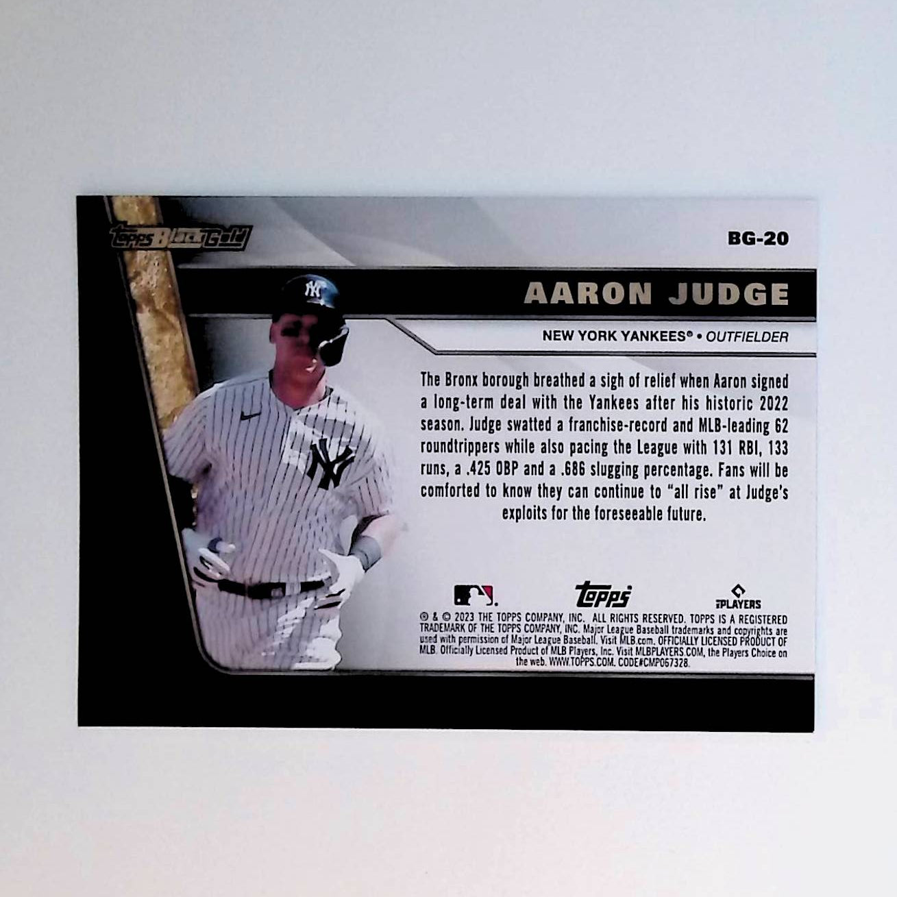 Aaron Judge 2023 Topps Update Black Gold #BG-20 - LoCo Collectables