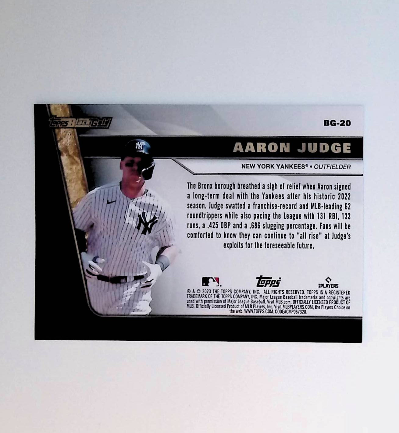 Aaron Judge 2023 Topps Update Black Gold #BG-20 - LoCo Collectables