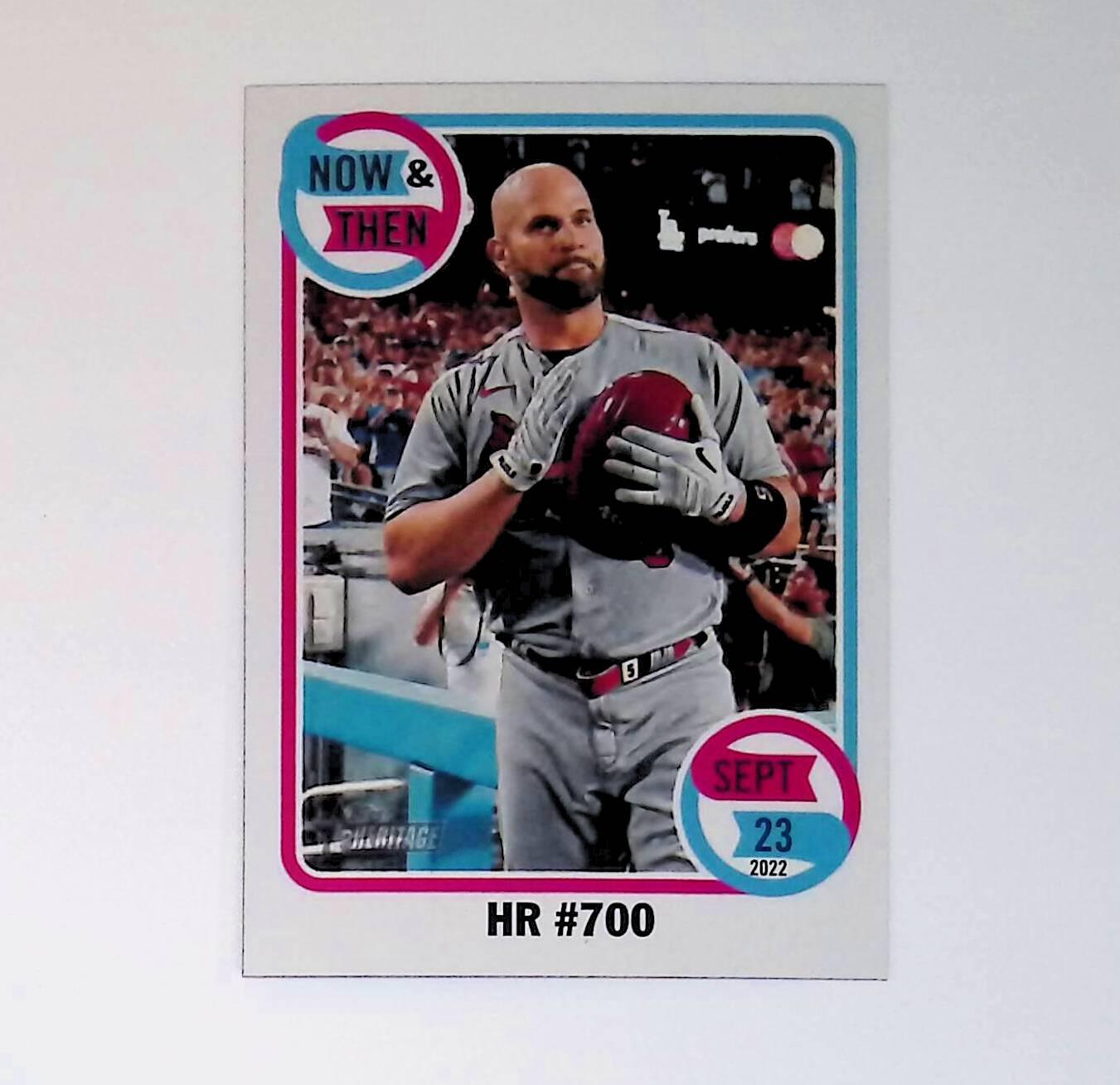 Albert Pujols "HR #700" 2023 Topps Heritage Now and Then #NT-3 - LoCo Collectables