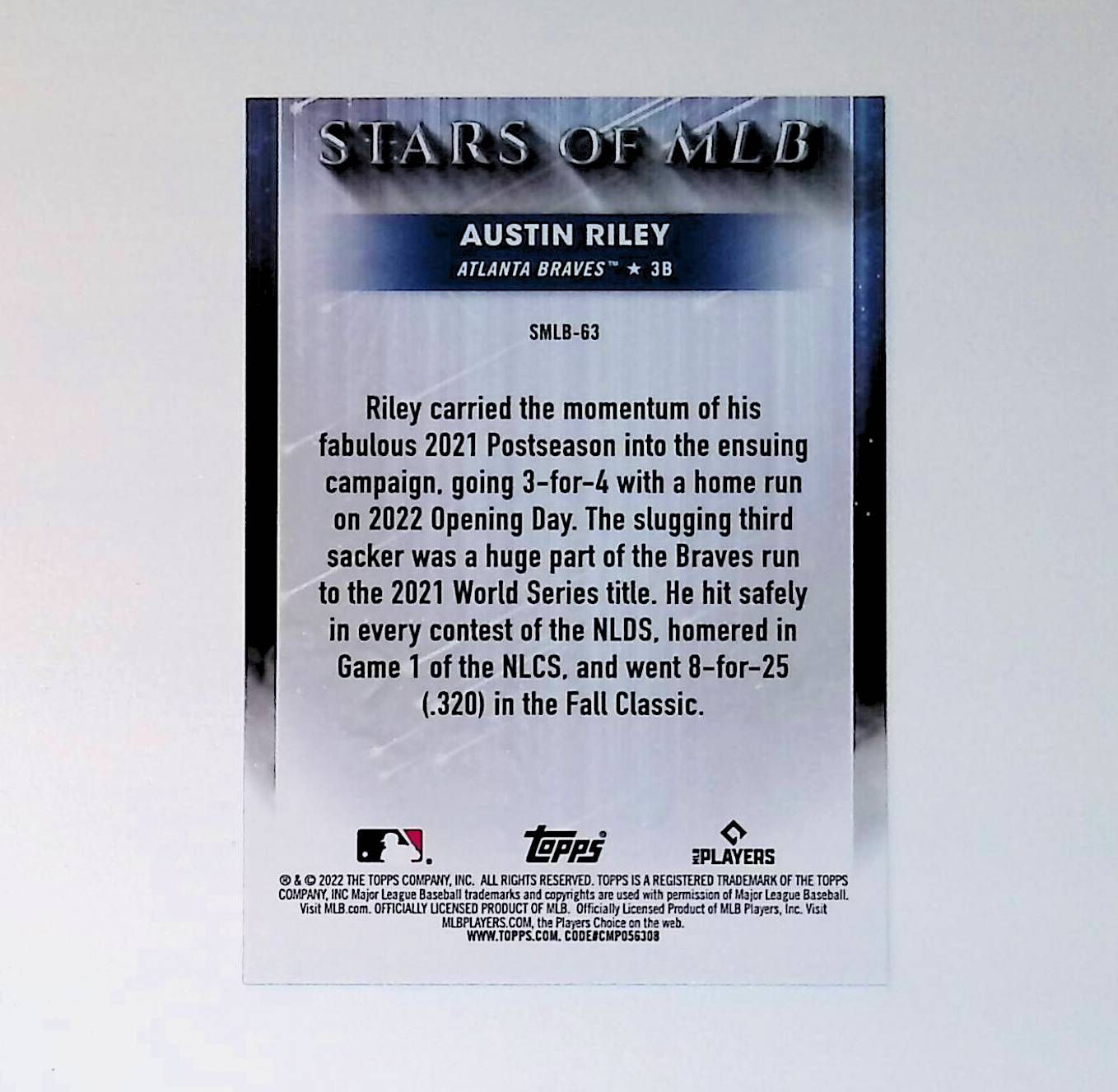 Austin Riley 2022 Topps Stars of MLB #SMLB-63 - LoCo Collectables