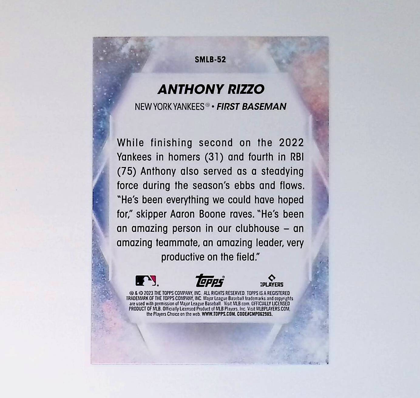 Anthony Rizzo 2023 Topps Stars of MLB #SMLB-52 - LoCo Collectables