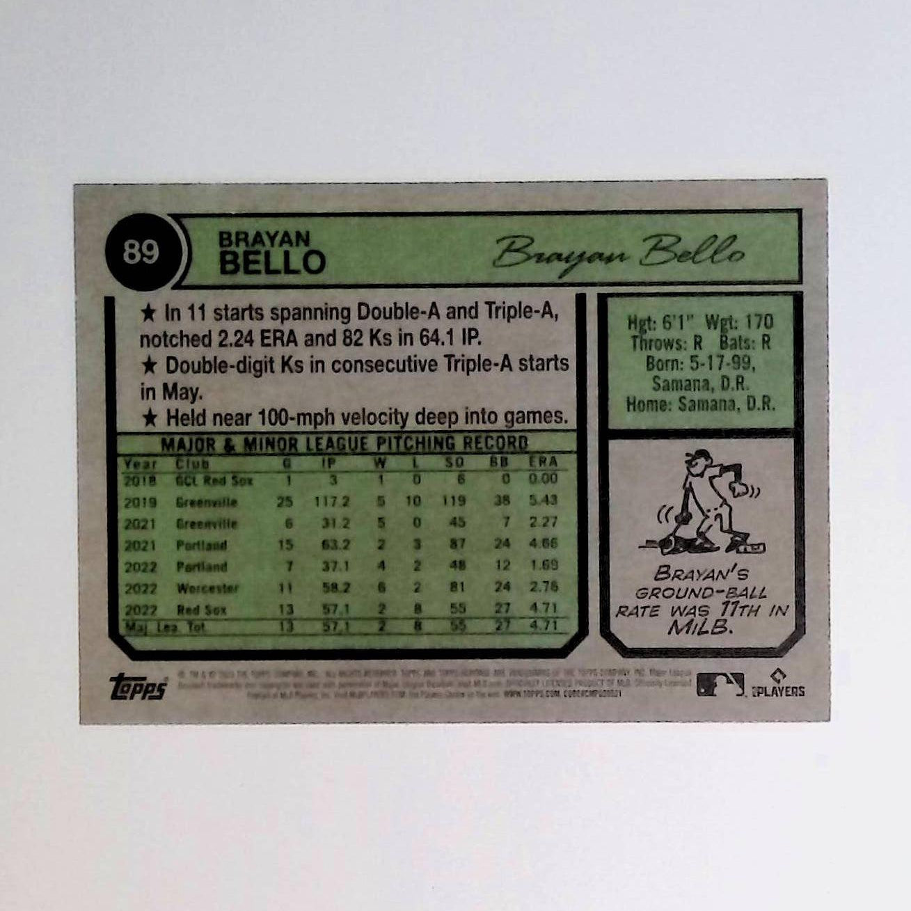 Brayan Bello 2023 Topps Heritage #89 (Rookie Card) - LoCo Collectables
