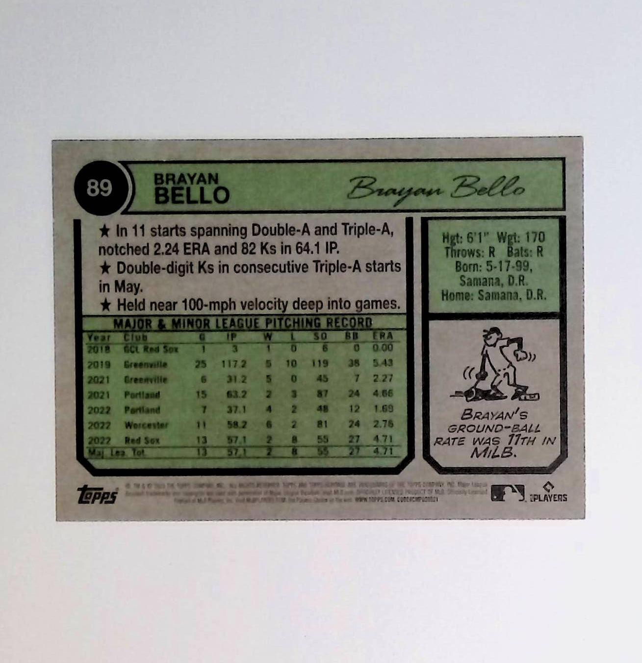 Brayan Bello 2023 Topps Heritage #89 (Rookie Card) - LoCo Collectables