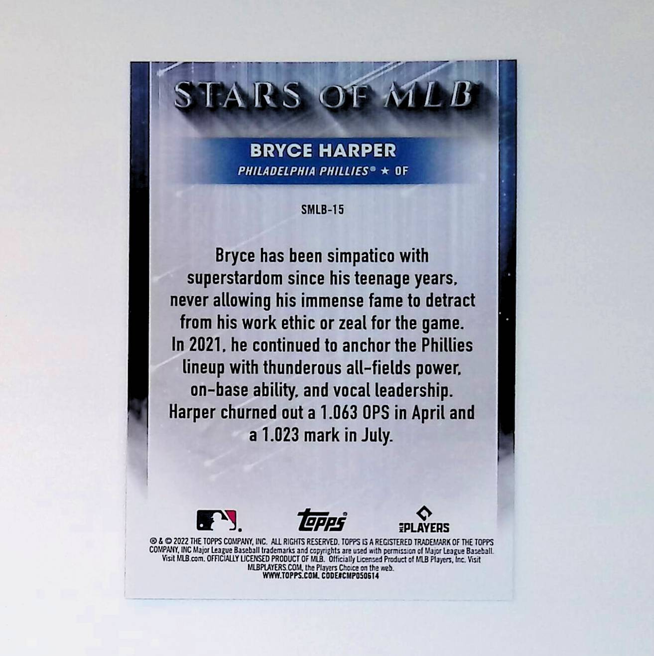 Bryce Harper 2022 Topps Stars of MLB #SMLB-15 - LoCo Collectables