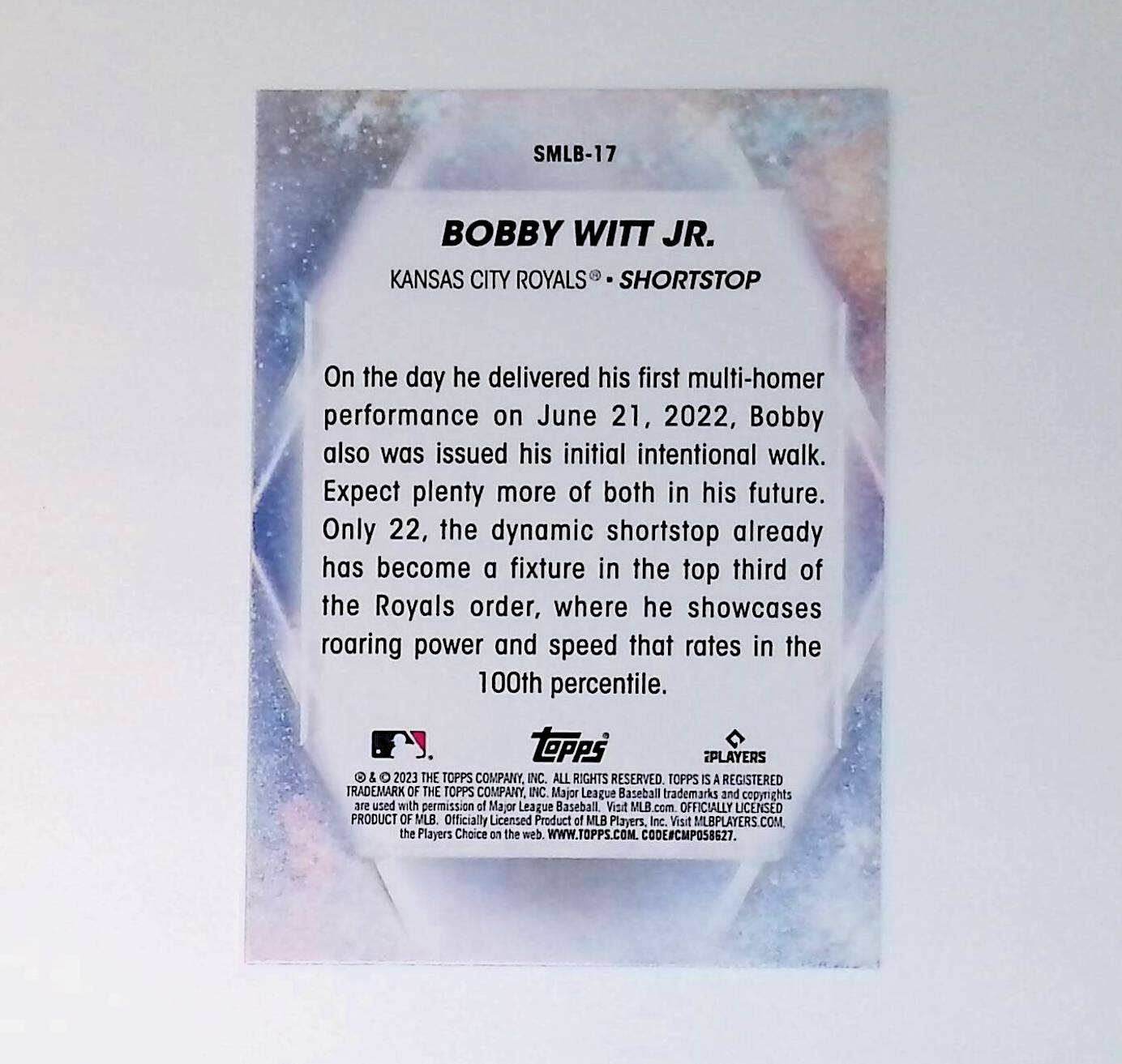 Bobby Witt Jr 2023 Topps Stars of MLB #SMLB-17 - LoCo Collectables