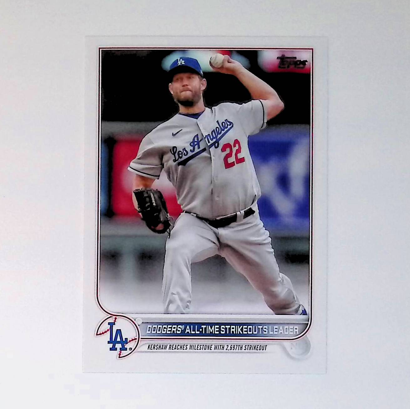 Clayton Kershaw "Dodgers All-Time Strikeouts Leader" 2022 Topps Update #US309 - LoCo Collectables