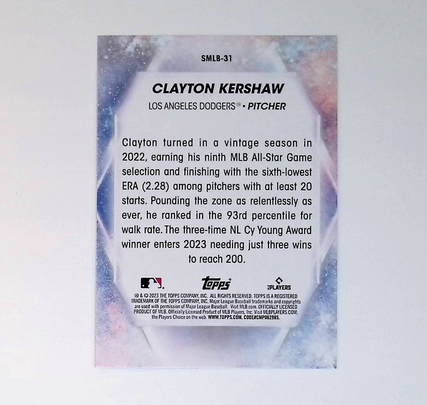 Clayton Kershaw 2023 Topps Stars of MLB #SMLB-31 - LoCo Collectables