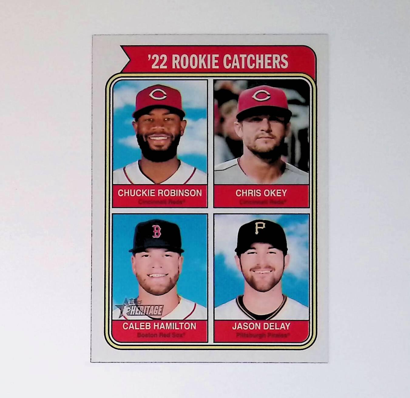 2023 Topps Heritage #500 Chuckie Robinson, Chris Okey, Caleb Hamilton, Jason Delay - LoCo Collectables