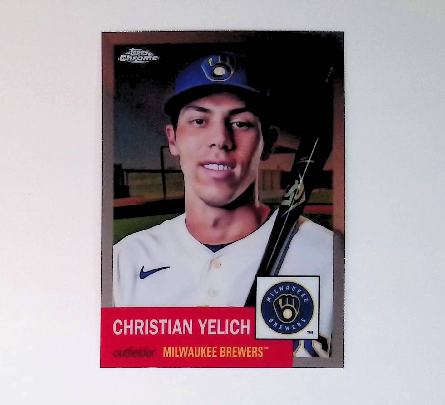 Christian Yelich 2022 Topps Chrome Platinum Anniversary #489 - LoCo Collectables