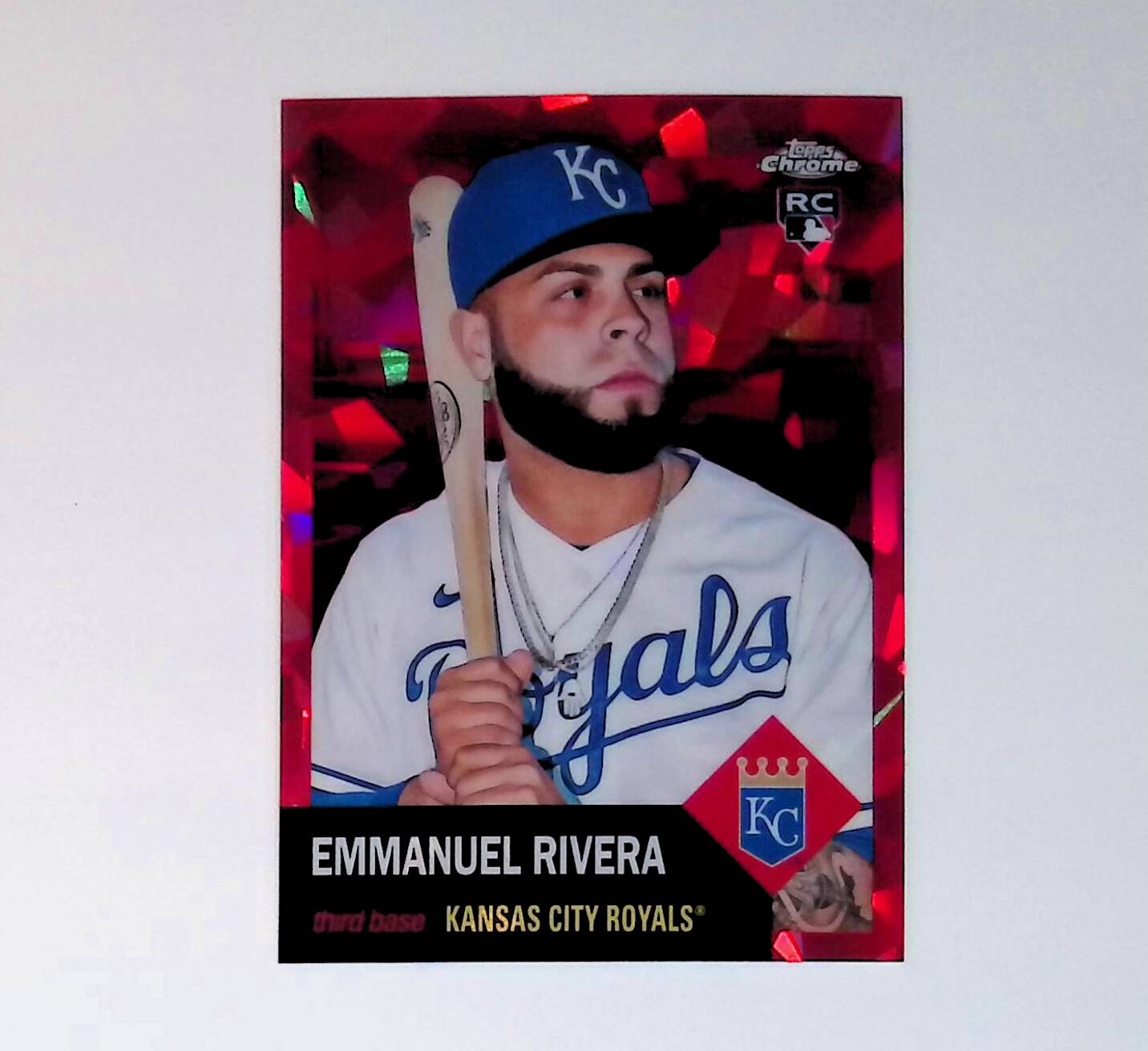 Emmanuel Rivera 2022 Topps Chrome Platinum Anniversary Red Atomic Refractor #304 Rookie - LoCo Collectables