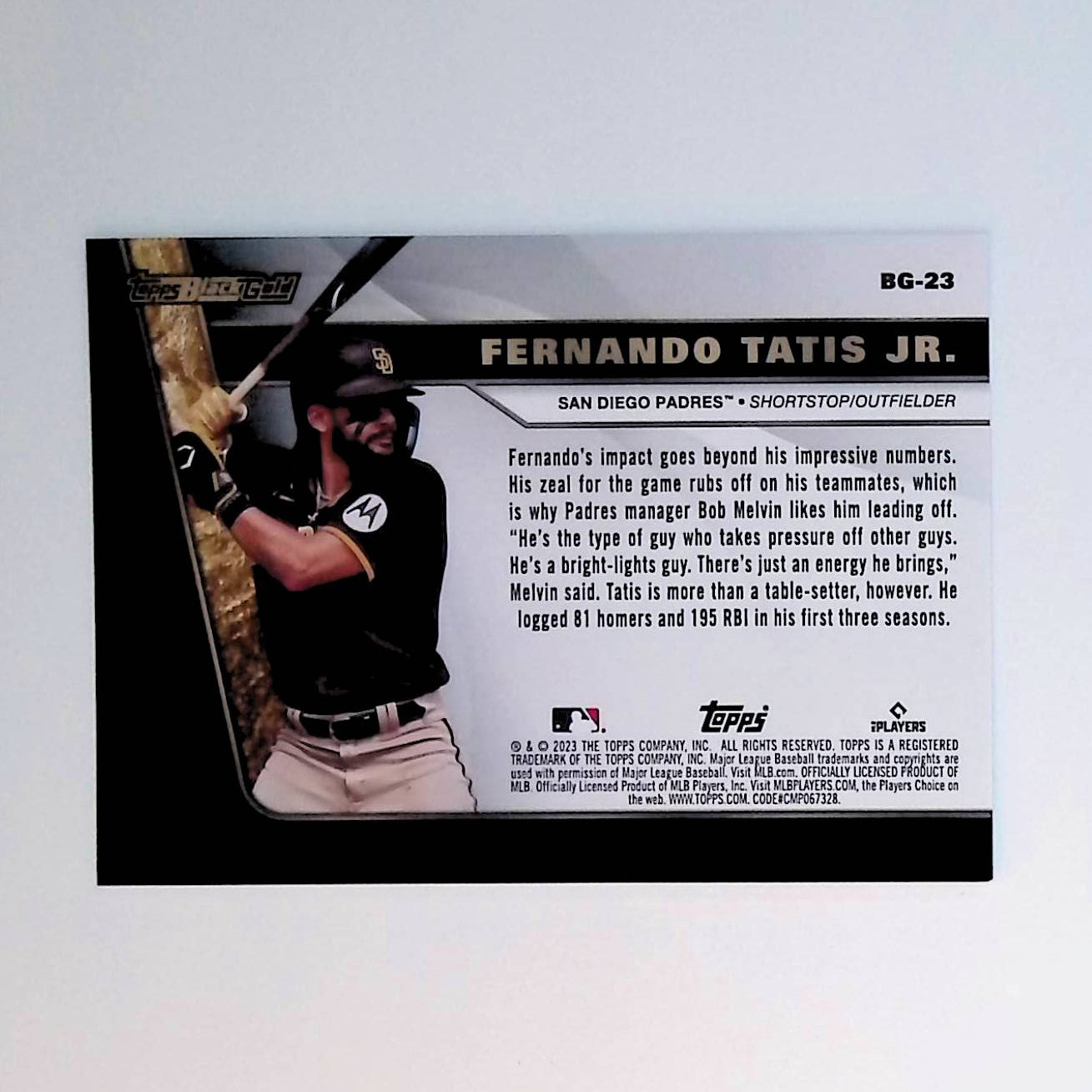 Fernando Tatis Jr 2023 Topps Update Black Gold #BG-23 - LoCo Collectables