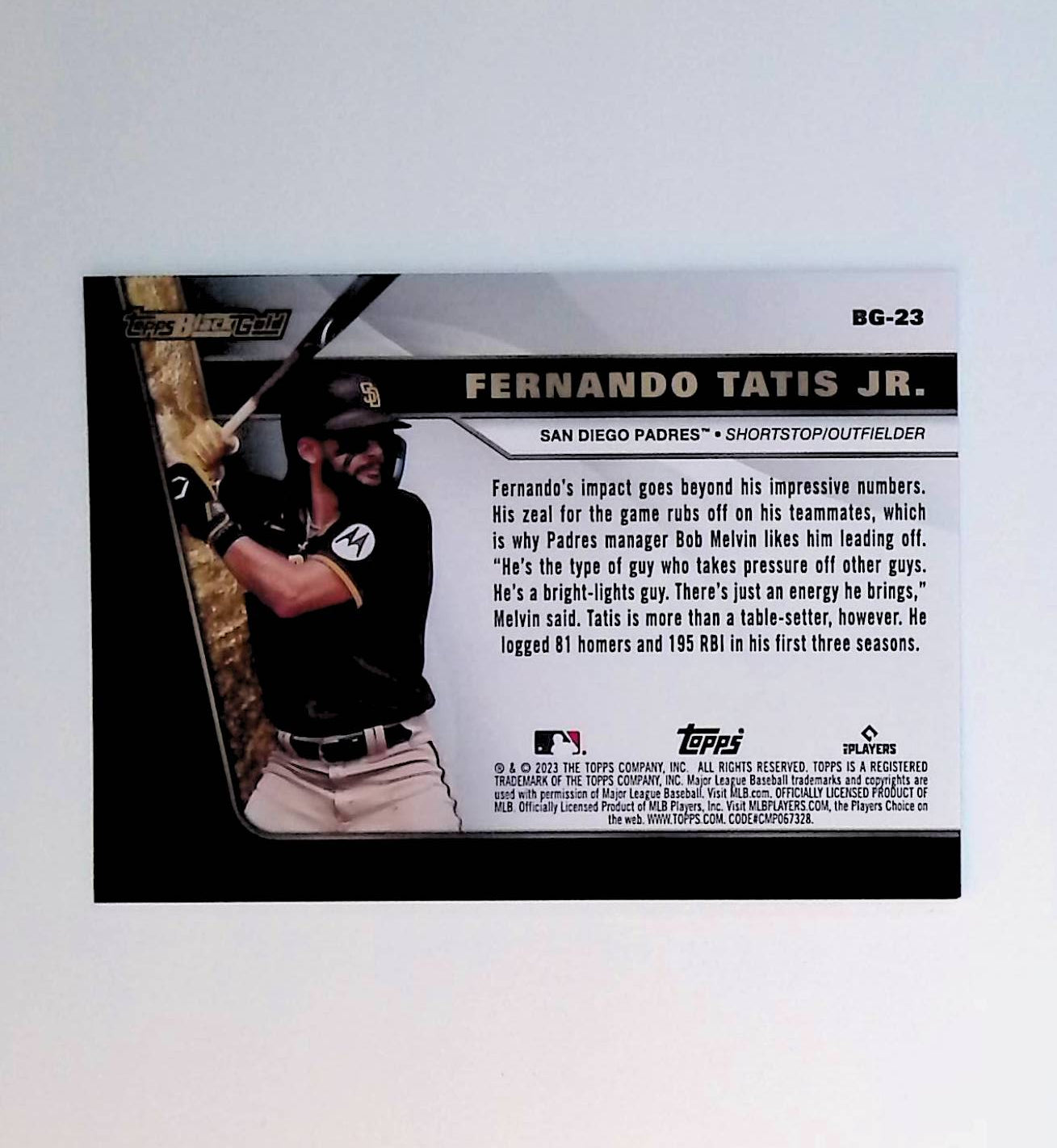 Fernando Tatis Jr 2023 Topps Update Black Gold #BG-23 - LoCo Collectables