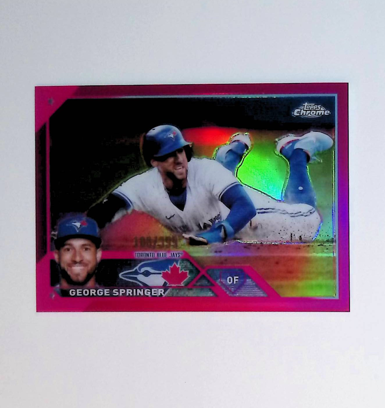 2023 Topps Chrome Magenta Refractor #134 George Springer - LoCo Collectables