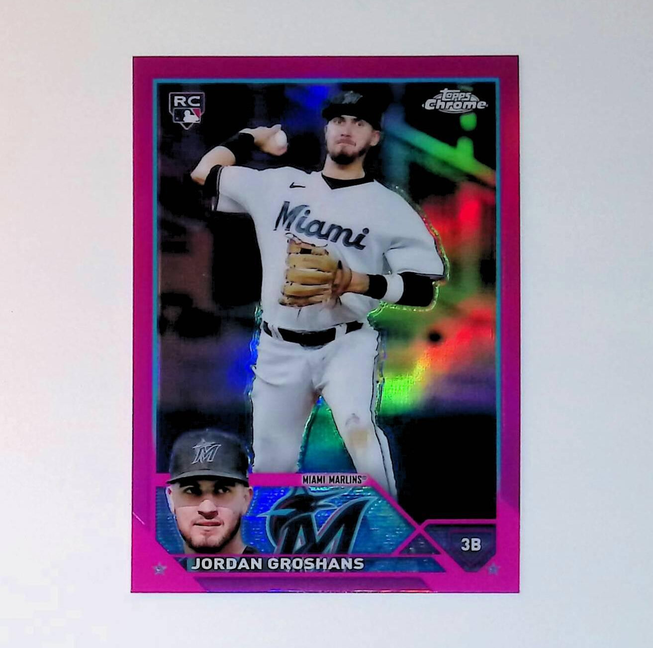2023 Topps Chrome Pink Refractor #9 Jordan Groshans Rookie - LoCo Collectables