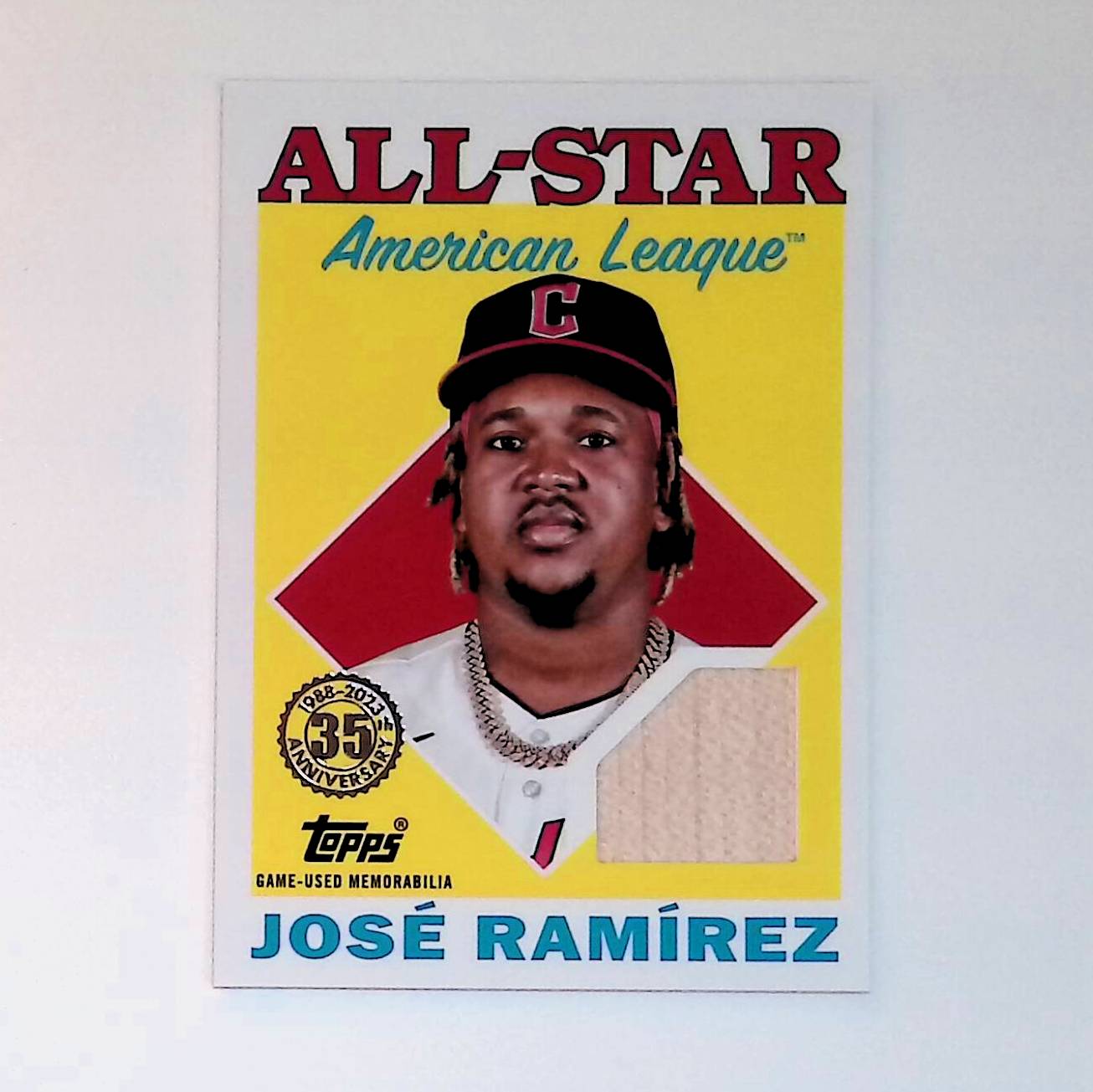 Jose Ramirez 2023 Topps '88 Topps All Star Relics #88ASR-JR - LoCo Collectables