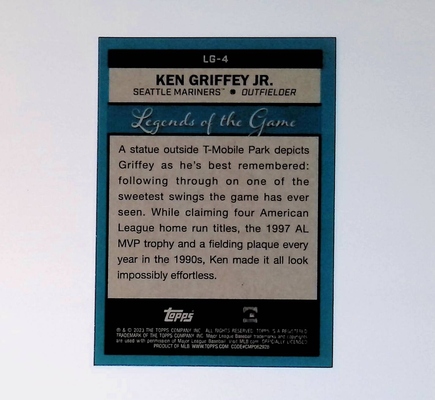 Ken Griffey Jr 2023 Topps Legends of the Game #LG-4 - LoCo Collectables