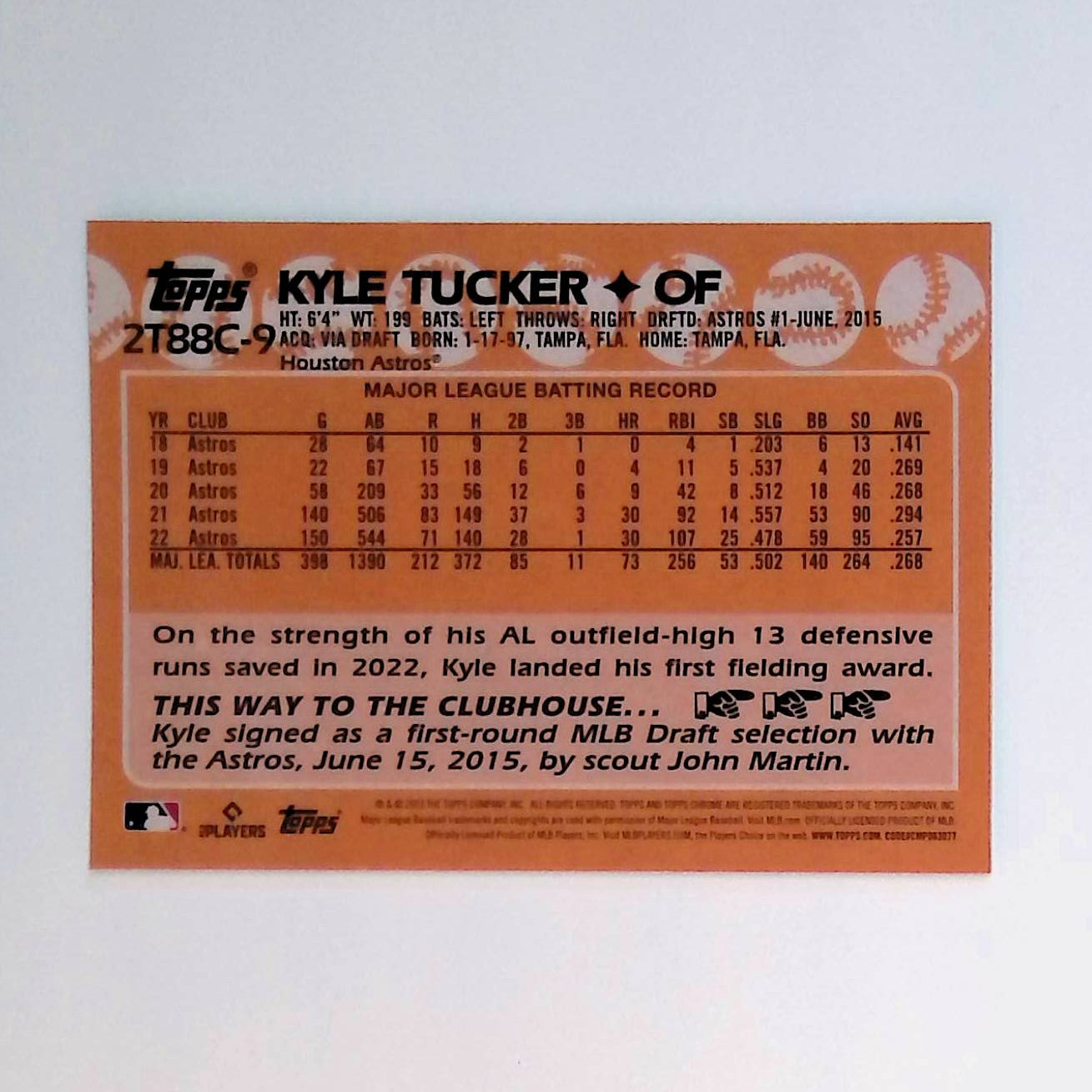 Kyle Tucker 2023 Topps '88 Topps Silver Pack Chrome #2T88C-9 - LoCo Collectables