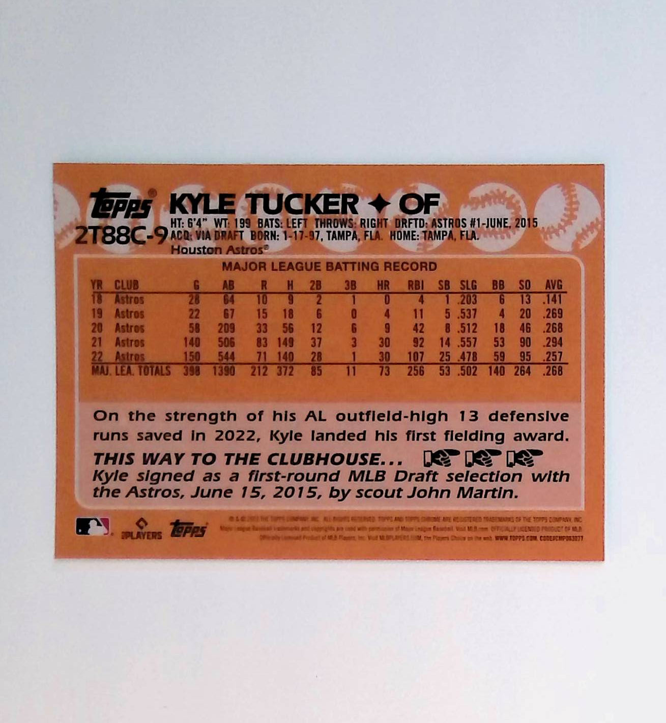 Kyle Tucker 2023 Topps '88 Topps Silver Pack Chrome #2T88C-9 - LoCo Collectables