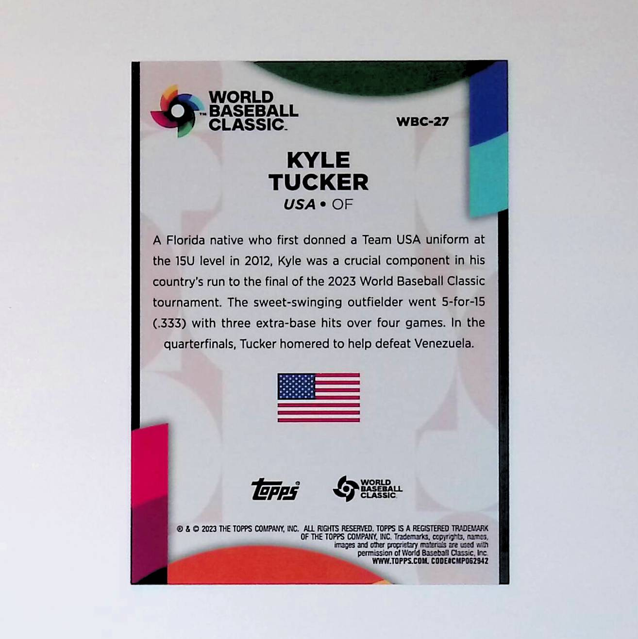 Kyle Tucker 2023 Topps '23 World Baseball Classic Stars #WBC-27 - LoCo Collectables