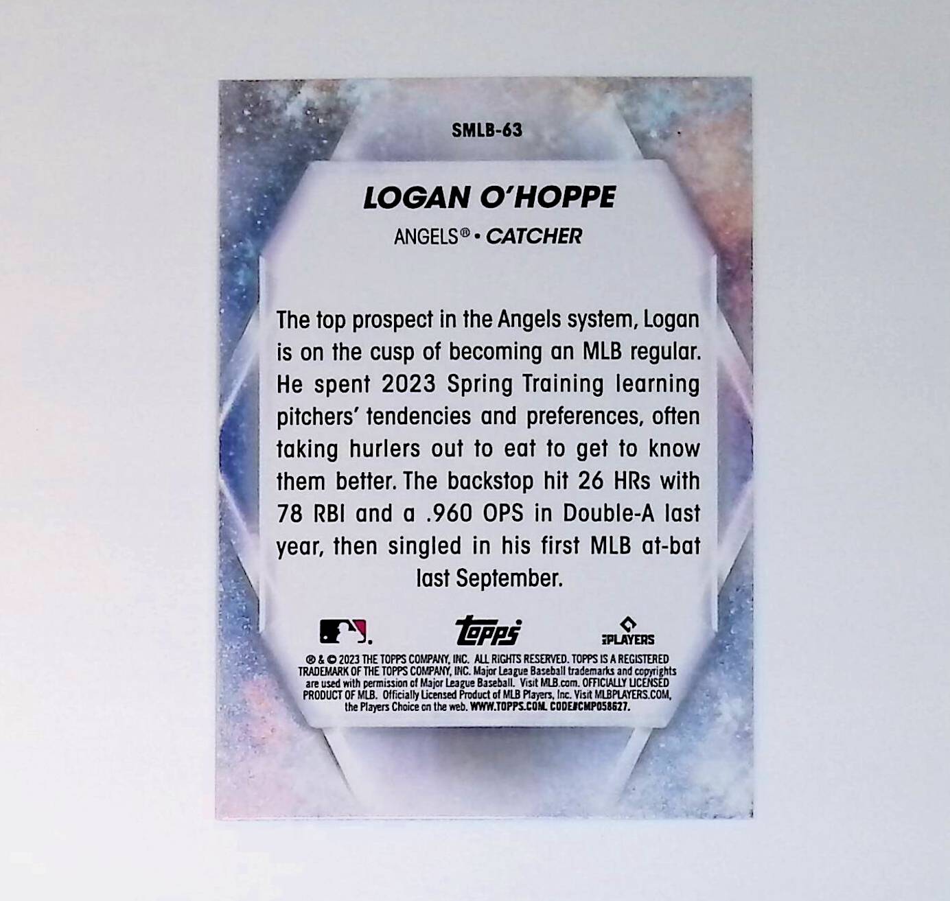 Logan O'Hoppe 2023 Topps Stars of the MLB #SMLB-63 (Rookie Card) - LoCo Collectables