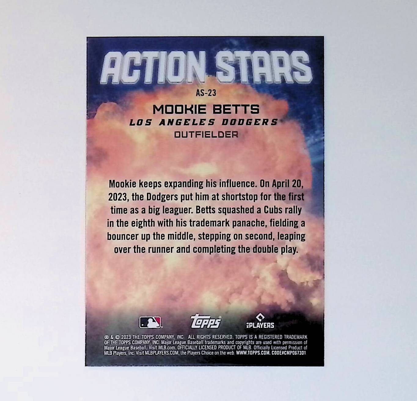 Mookie Betts 2023 Topps Update Action Stars #AS-23 - LoCo Collectables