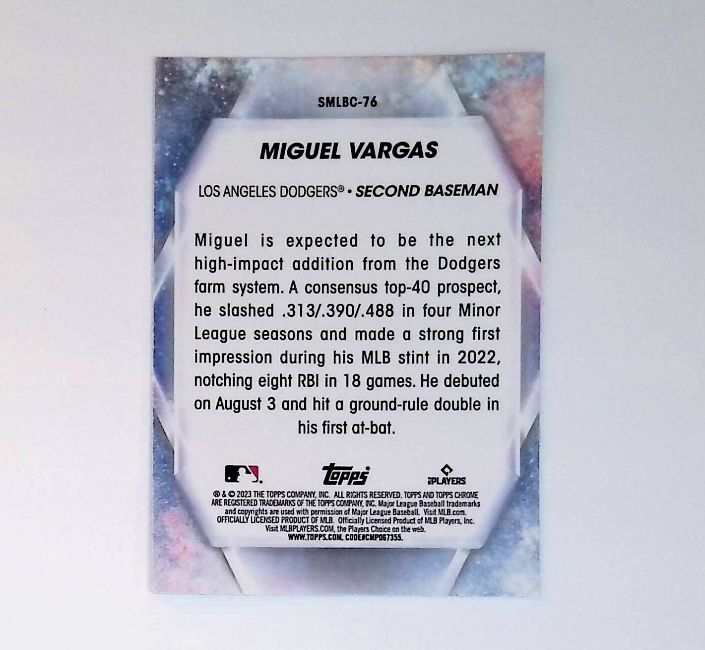 Miguel Vargas 2023 Topps Stars of MLB Chrome #SMLBC-76 (Rookie Card) - LoCo Collectables