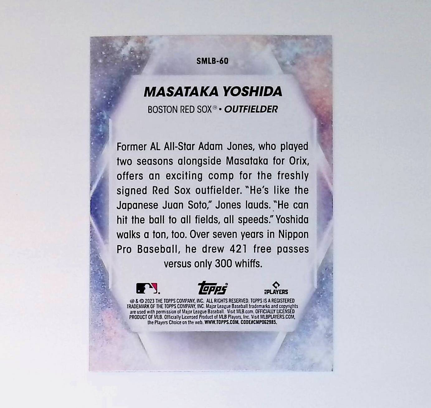 Masataka Yoshida 2023 Topps Stars of the MLB #SMLB-60 (Rookie Card) - LoCo Collectables