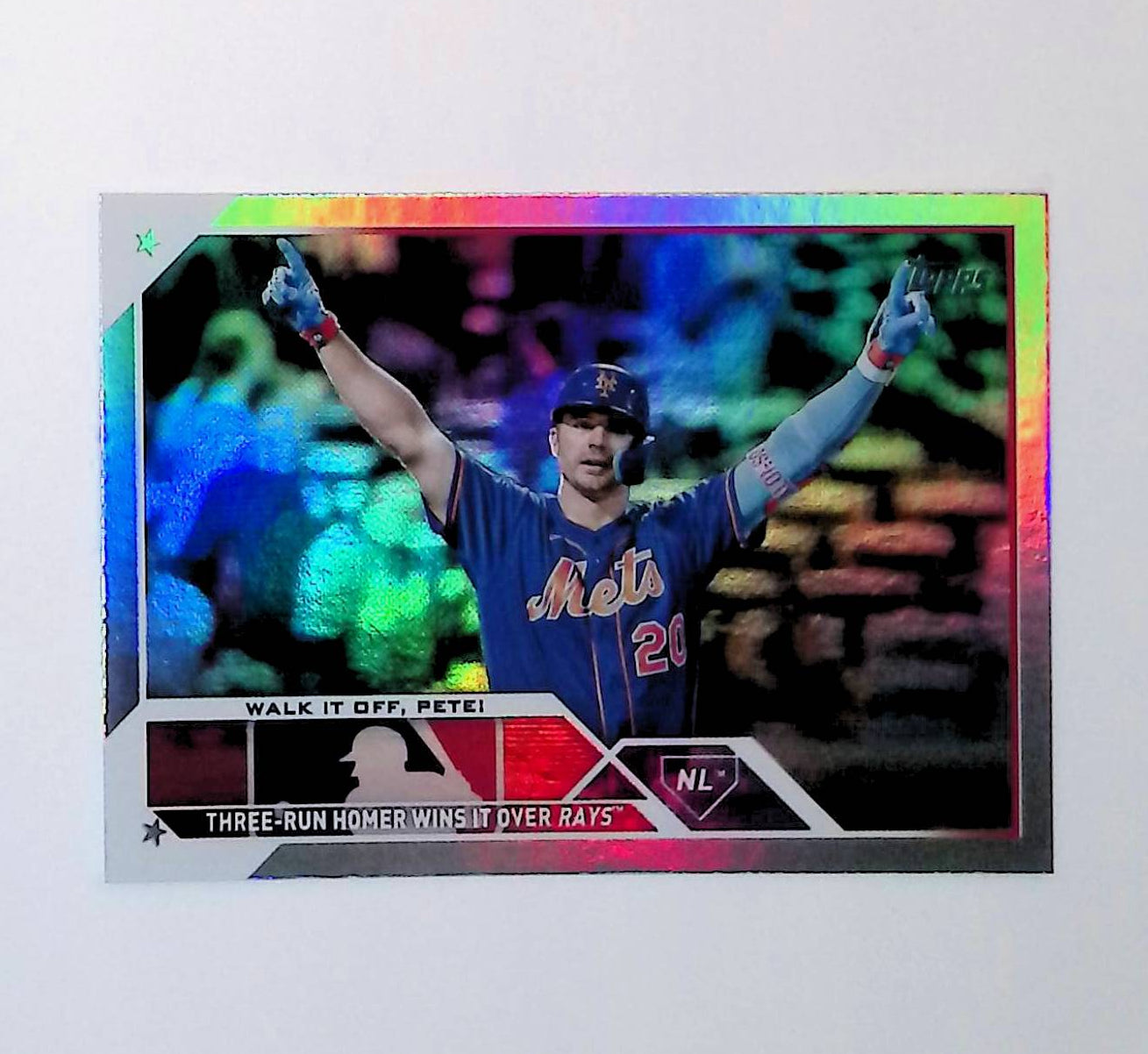 Pete Alonso "Walk it Off, Pete" 2023 Topps Update Rainbow Foil #US292 - LoCo Collectables