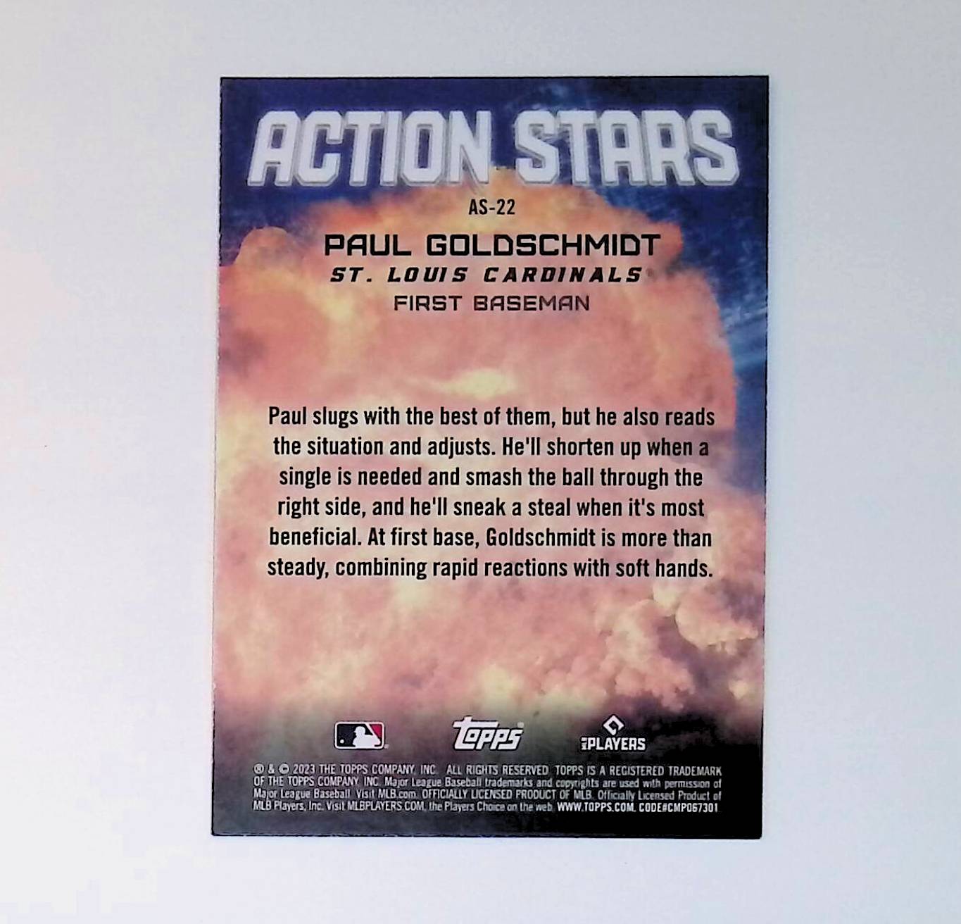 Paul Goldschmidt 2023 Topps Update Action Stars #AS-22 - LoCo Collectables